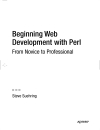 Beginning Web Development with Perl From Novice to Professional