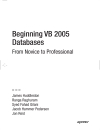 Beginning VB 2005 Databases From Novice to Professional