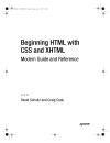 Beginning HTML with CSS and XHTML Modern Guide and Reference