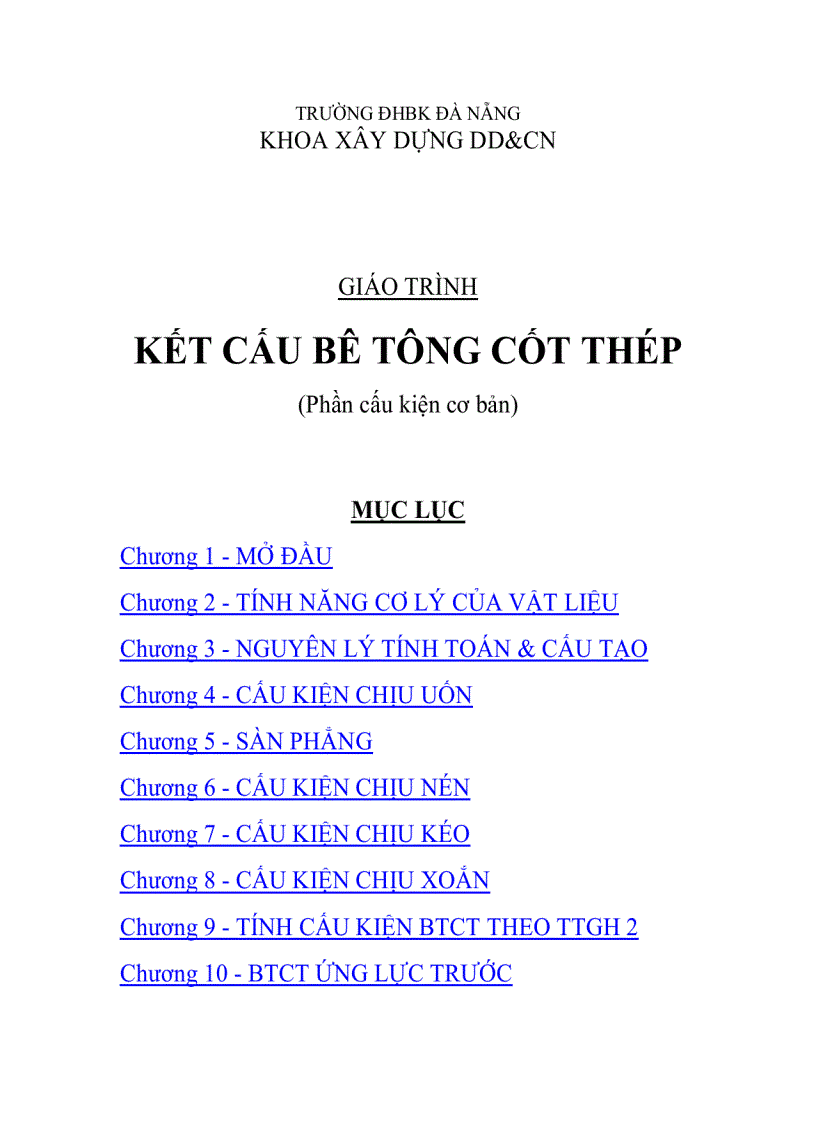 Giáo trình bê tông cốt thép