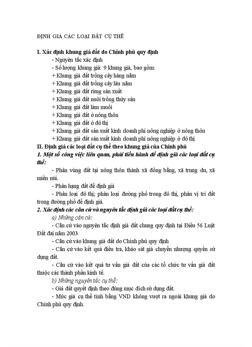 Định giá các loại đất cụ thể 1