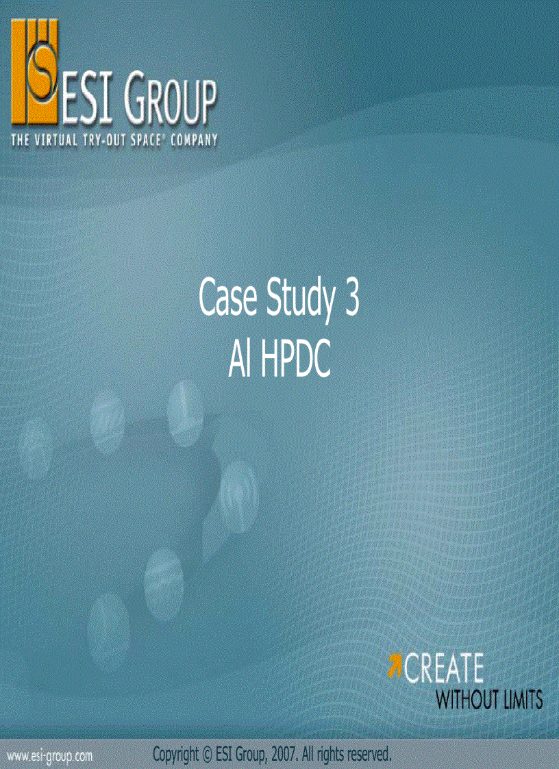 ProCast Case Study 3 Al HPDC