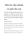 Mùa hè tắm nhanh và sạch cho con