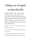 Những con số người có thai cần biết