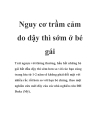 Nguy cơ trầm cảm do dậy thì sớm ở bé gái