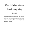 Cho trẻ rôm sẩy ăn thanh long hằng ngày