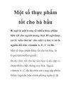 Một số thực phẩm tốt cho bà bầu