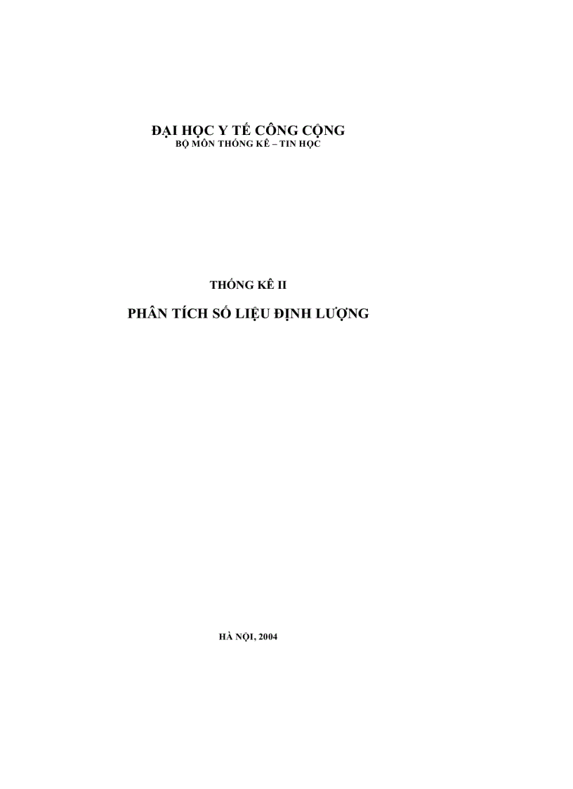 Giáo trình thống kê sử dụng SPSS Đại học Y tế công cộng