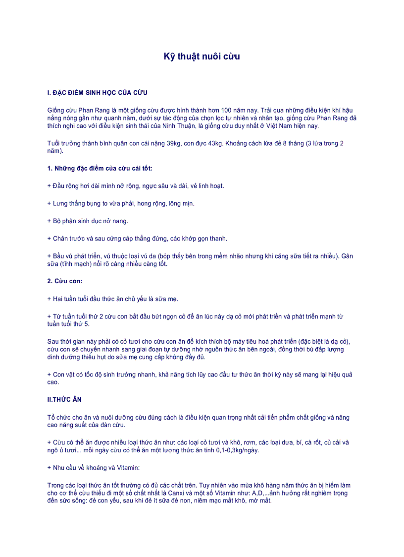 Kỹ thuật nuôi cừu 1