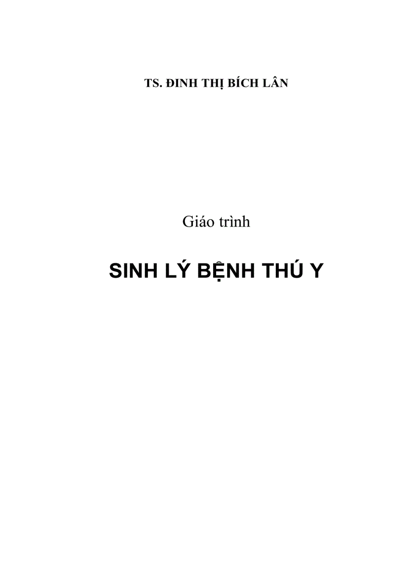 Sinh lý bệnh thú y