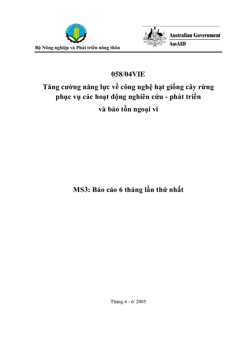 Tăng cường năng lực về công nghệ hạt giống cây rừng phục vụ các hoạt động nghiên cứu phát triển và bảo tồn ngoại vi