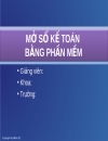 Mở sổ kế toán bằng phần mềm