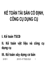 Kế toán tài sản cố định công cụ dụng cụ