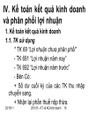 Kế toán về kết quả kinh doanh