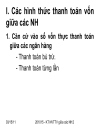 Kế toán nghiệp vụ thanh toán vốn giữa các ngân hàng