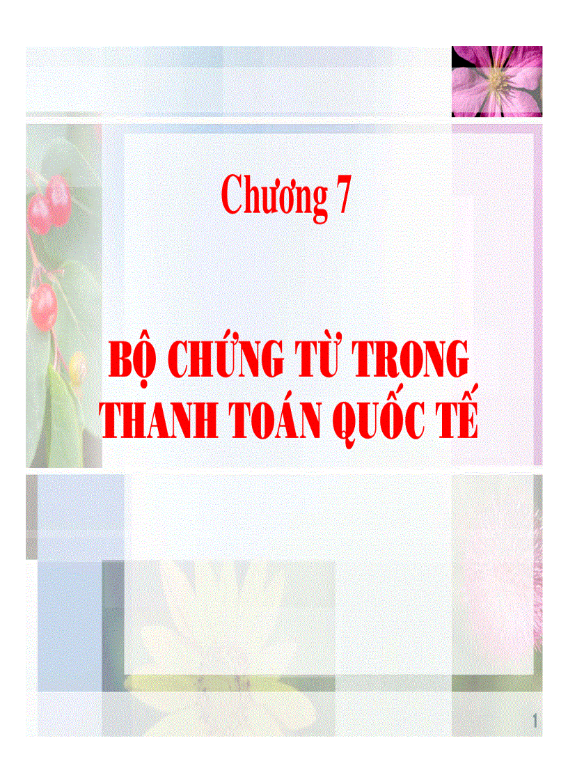 Bộ chứng từ trong thanh toán quốc tế