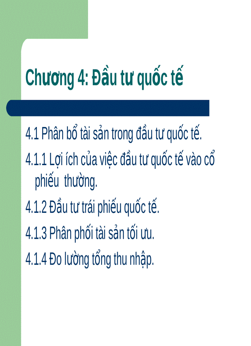 Dự thảo ngân sách vốn cho công ty đa quốc gia