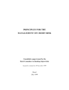 Principles for the management of credit risk