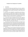 Principles for the management of credit risk