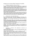 Principles for the management of credit risk