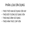 Tổng quan về tín dụng