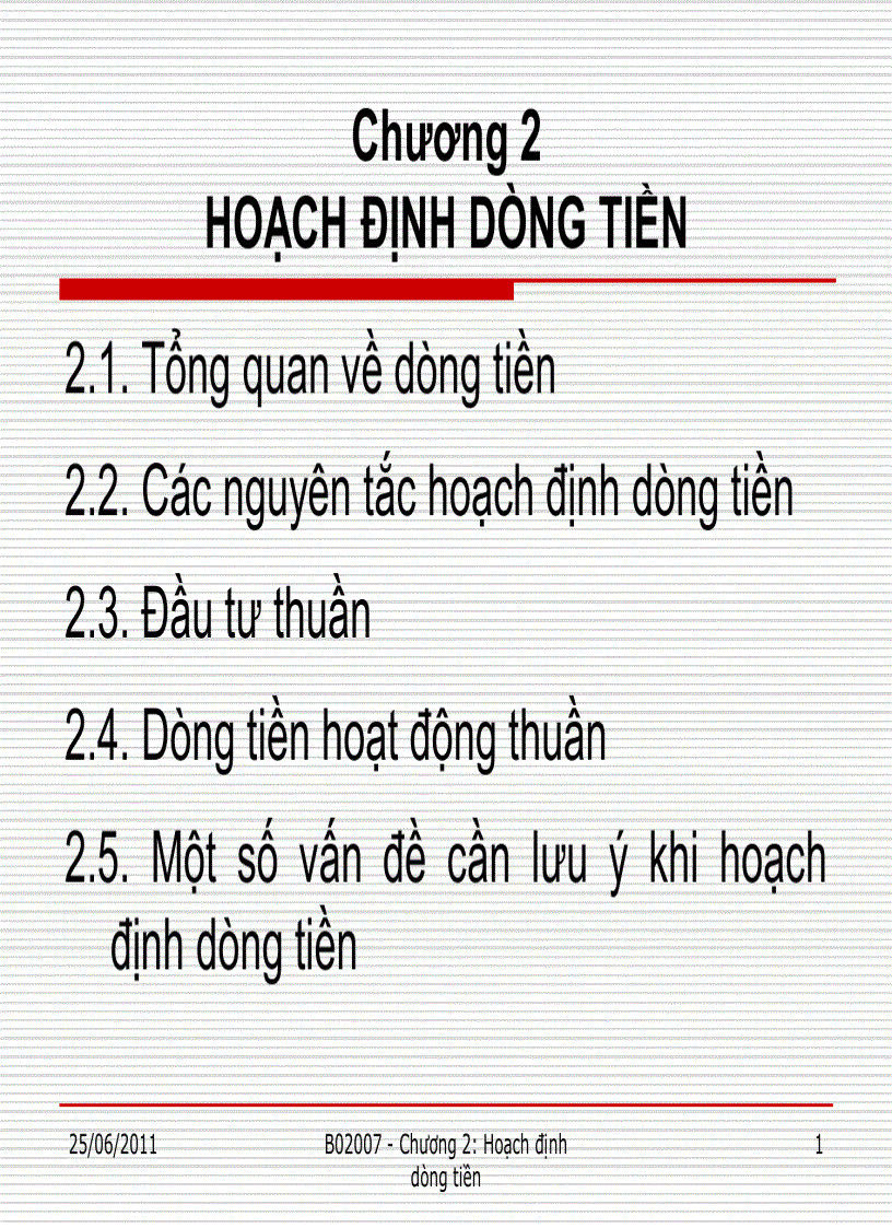 Hoạch định dòng tiền