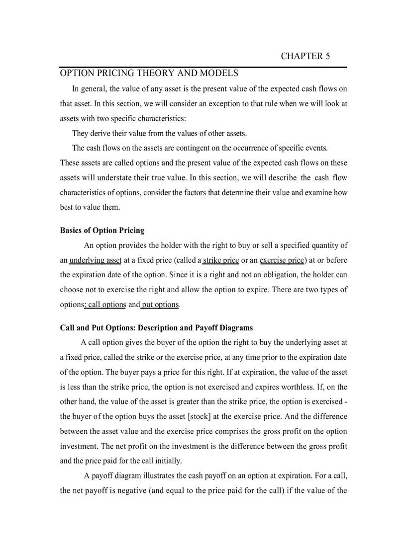 Option pricing theory and models