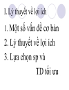 Lí thuyết người tiêu dùng