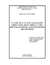Đề cương Ca trù xưa và nay tại sài gòn triển vọng phát triển ca trù đối với ngành du lịch thành phố hồ chí minh