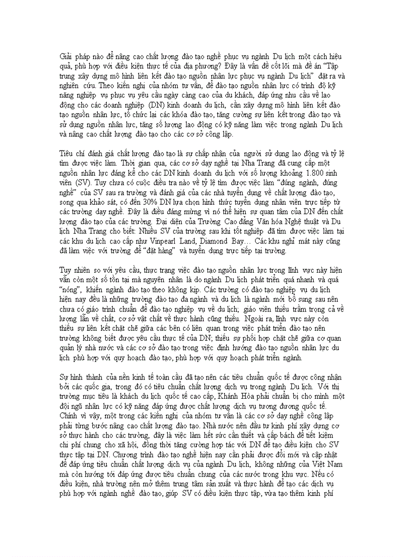 Ngành Du lịch với bài toán nhân lực