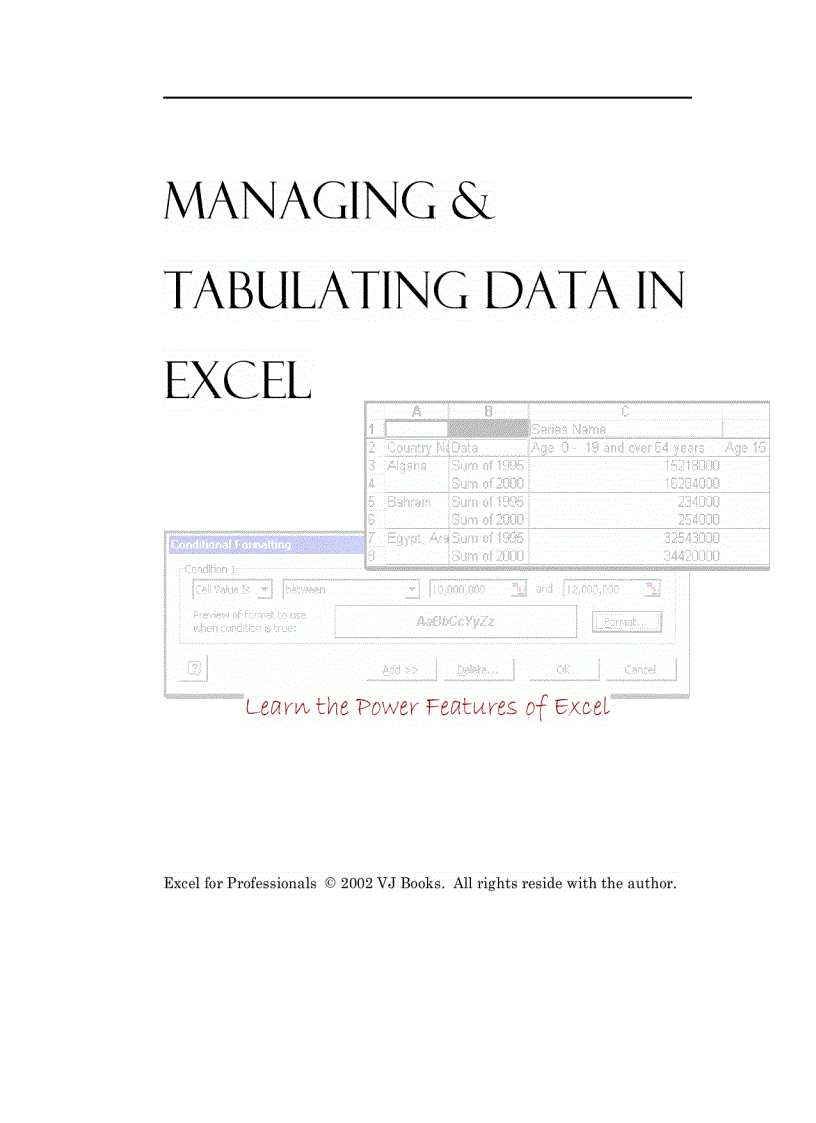 Managing Tabulating Data in Excel