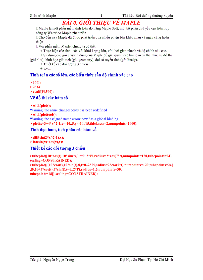 Giới thiệ u về maple