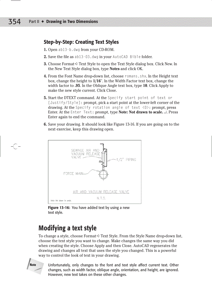 Drawing in Two Dimensions Step by Step Creating Text Styles