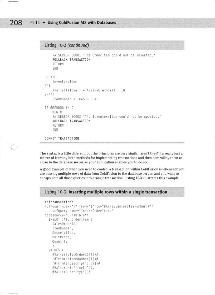 Using ColdFusion MX with Databases