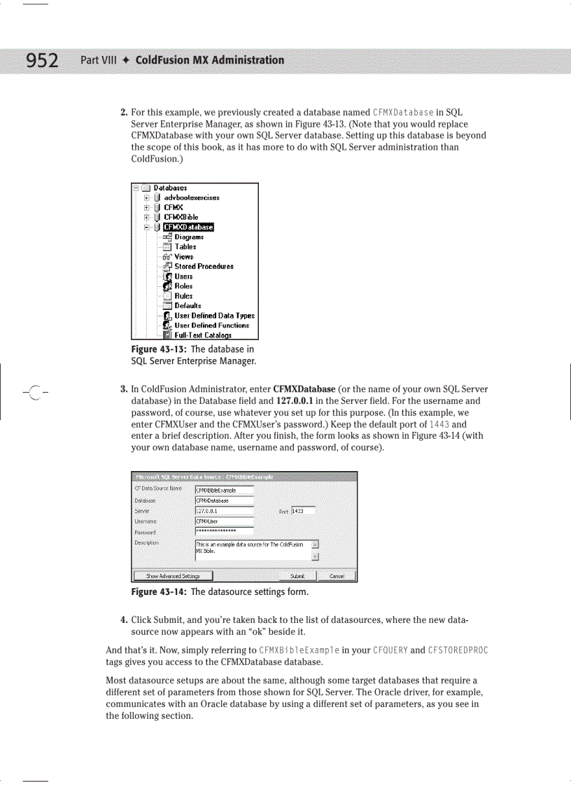 Defining a new Oracle datasource