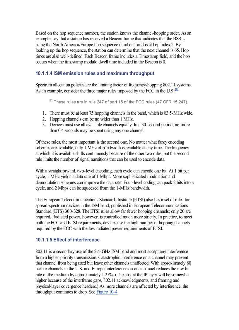 ISM emission rules and maximum throughput