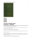 The Age of Big Business by Burton J Hendrick