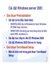 Giới thiệu và cài đặt WINDOWS SERVER 2003