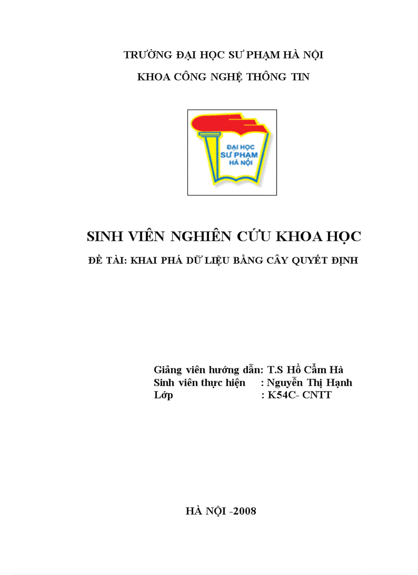 Khai phá dữ liệu bằng cây quyết định