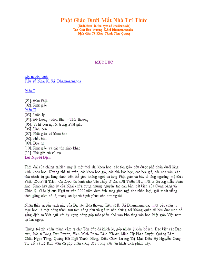 Phật Giáo Dưới Mắt Nhà Trí Thức