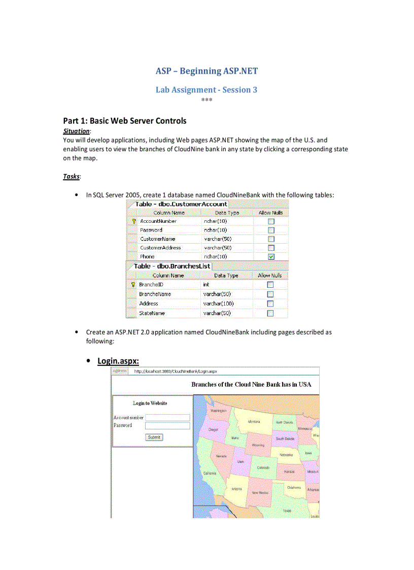 ASP Beginning ASP NET Lab Assignment Session 3