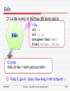 Các phần tử cơ bản của ngôn ngữ c