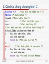 Các phần tử cơ bản của ngôn ngữ c