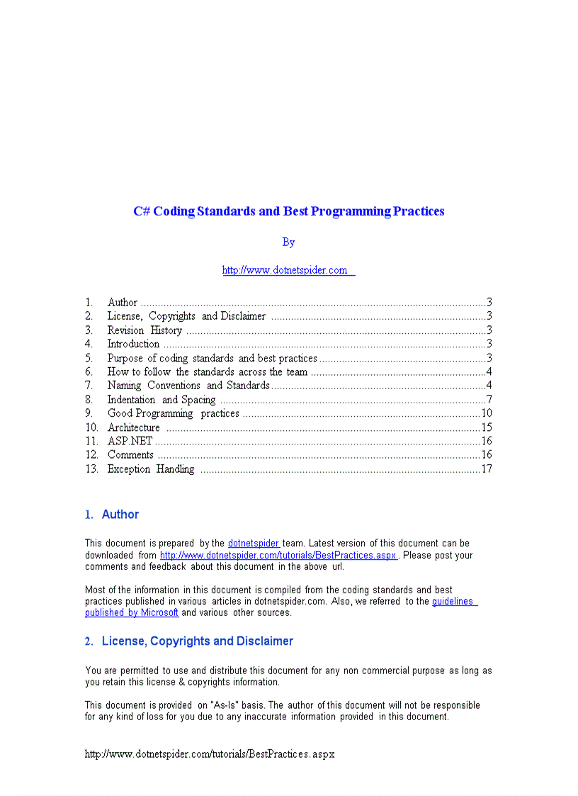 C Coding Standards and Best Programming Practices