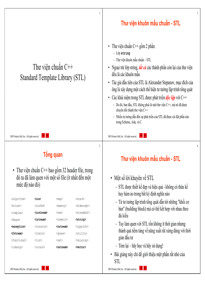 Thư viện chuẩn C Standard Template Library STL