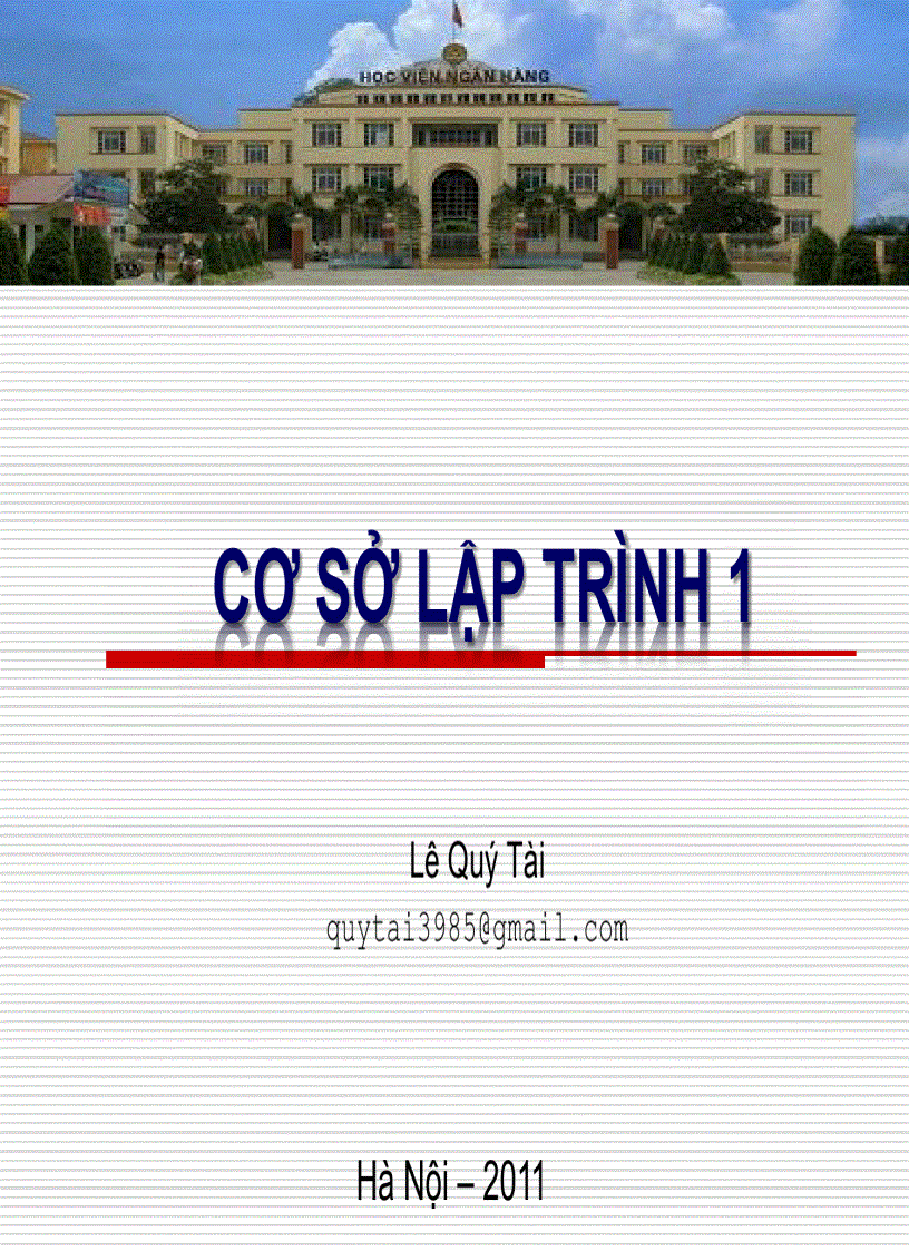 Cơ sở lập trình 1