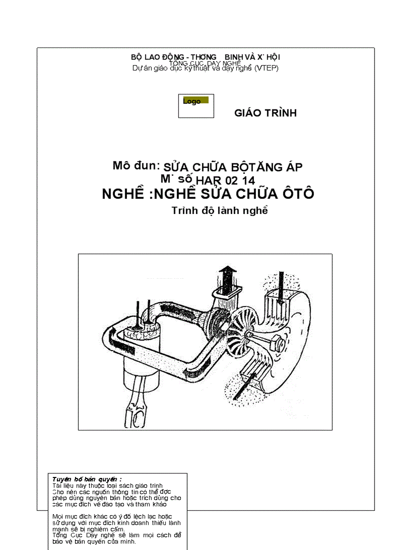 Tài liệu SỬA CHỮA BỘTĂNG ÁP Trình độ lành nghề SỬA CHỮA ÔTÔ