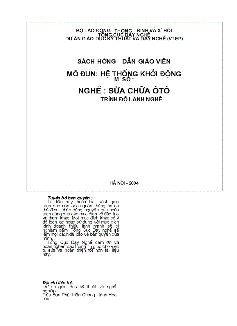 Tài liệu hệ thống khởi động