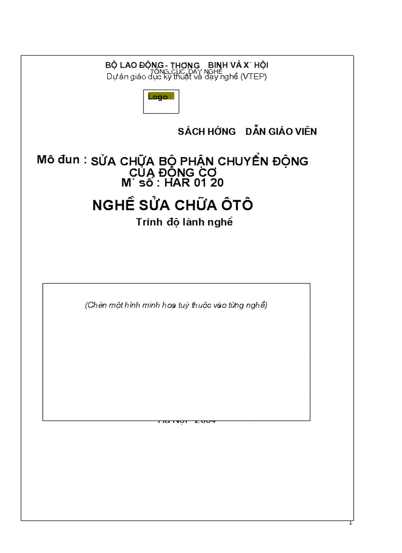 Tài liệu sửa chữa bộ phận chuyển động của động cơ 1