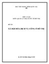 Tiểu luận môn quản lý nhà nước đô thị vấn đề xã hội hóa dịch vụ công ở đô thị